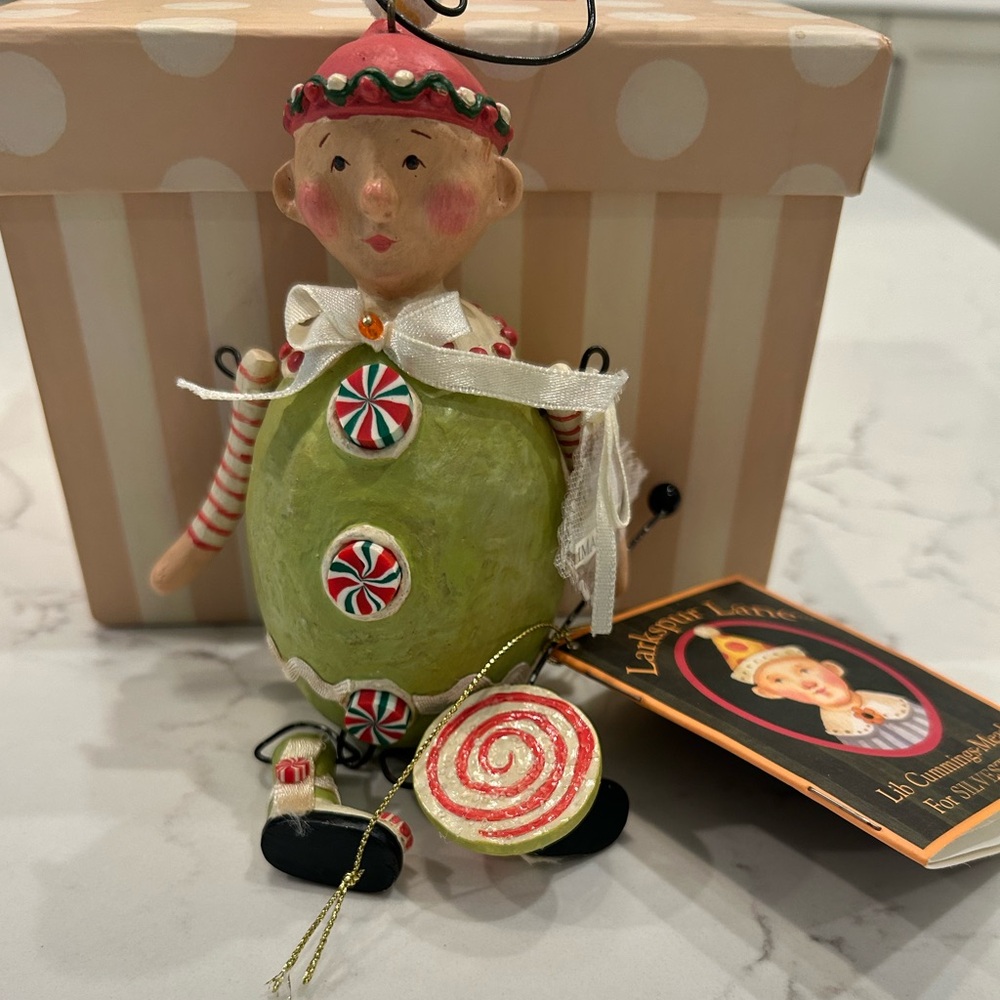 Silvestri Festive Elf Figurine with Green and Red Accents